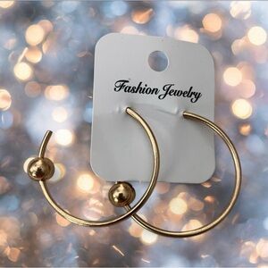Cute Gold Tone Hoop Earrings